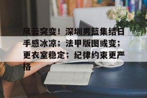 关于风云突变！深圳男篮集结日手感冰凉；法甲版图或变；更衣室稳定；纪律约束更严格的信息-贝博体育登录